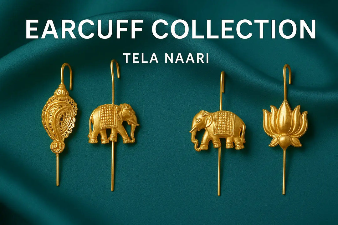 Earcuff Collection by Tela Naari – Handcrafted Gold Plated and Oxidised Jewellery for Women