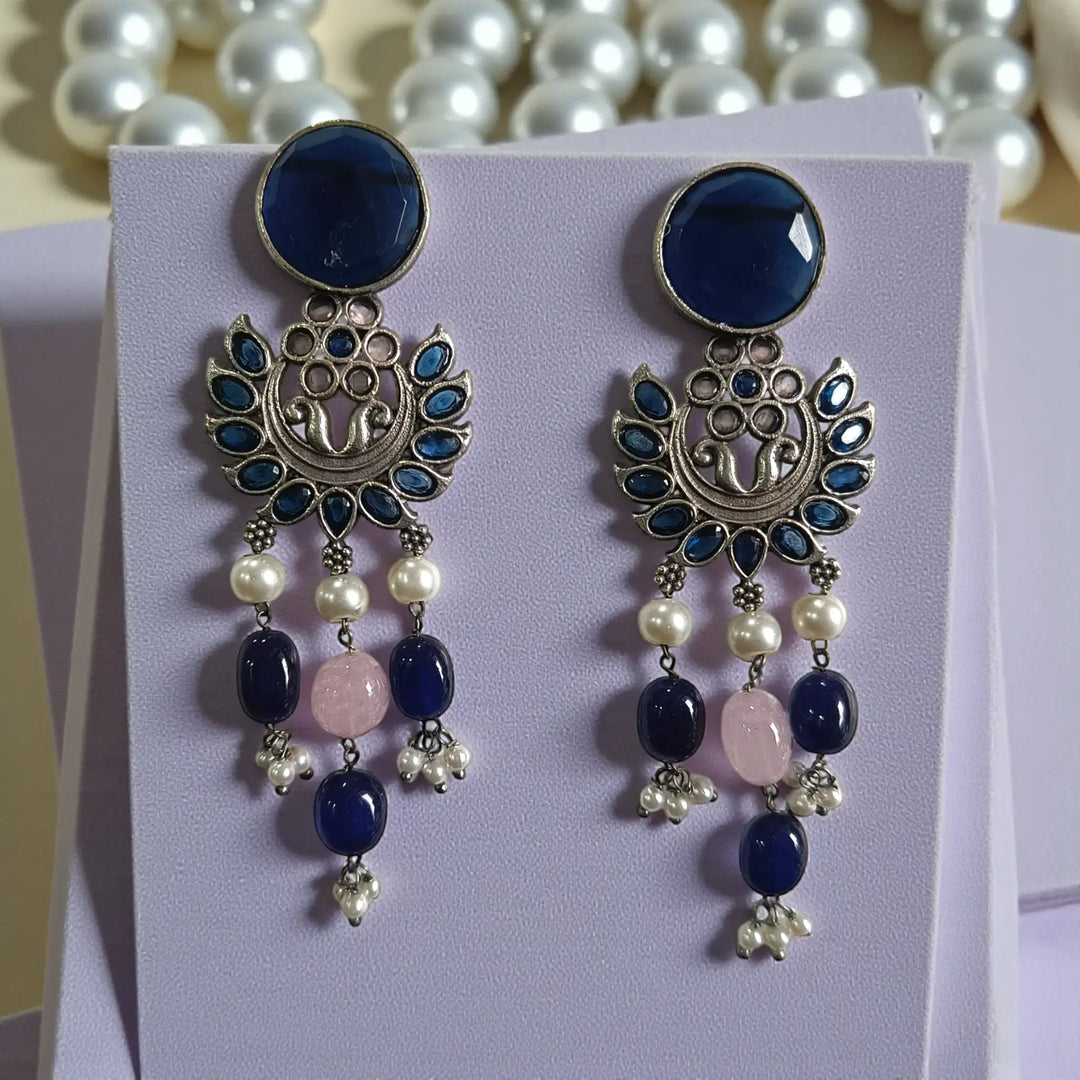 Elegant Ezrine Silver-Plated Dangler Earrings