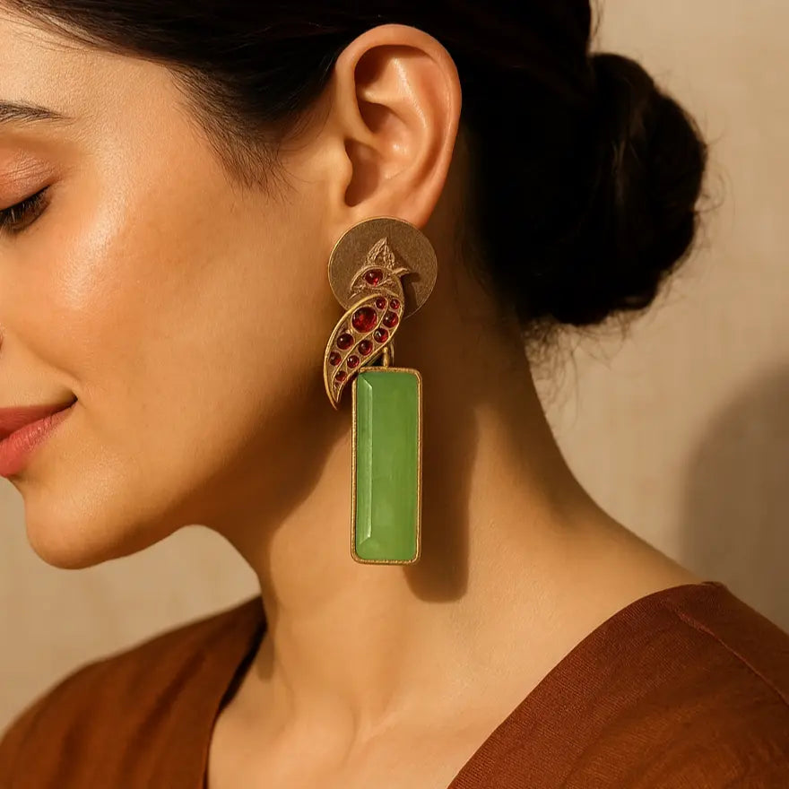 Begunia Silver Plated Earrings