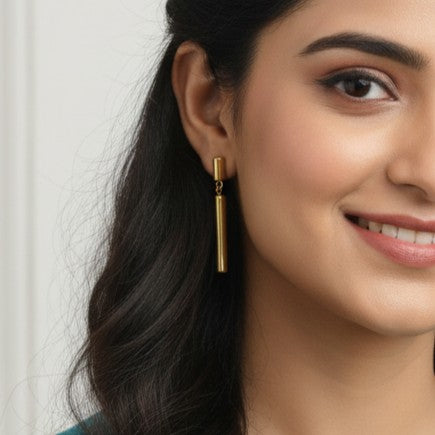 Tarnish-Free Sleek Drop Earrings