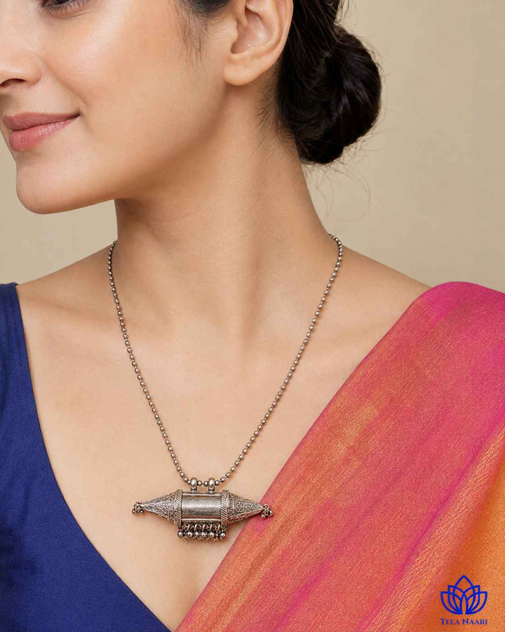 Gauri Silver Plated Necklace