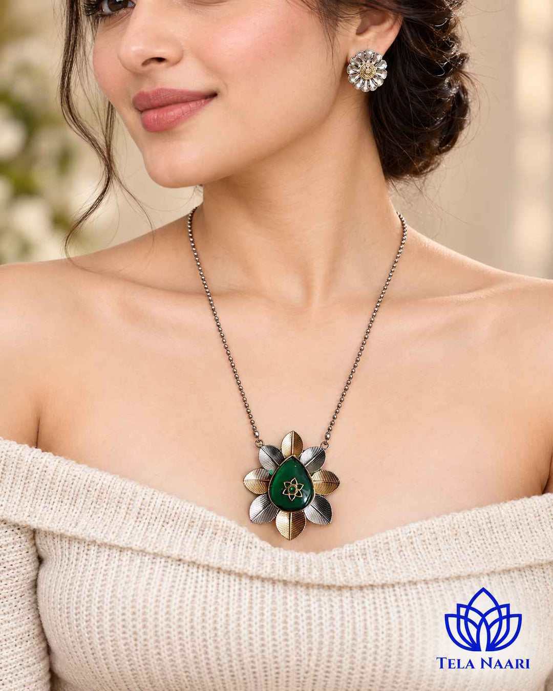 Teena Dual Tone Necklace Set