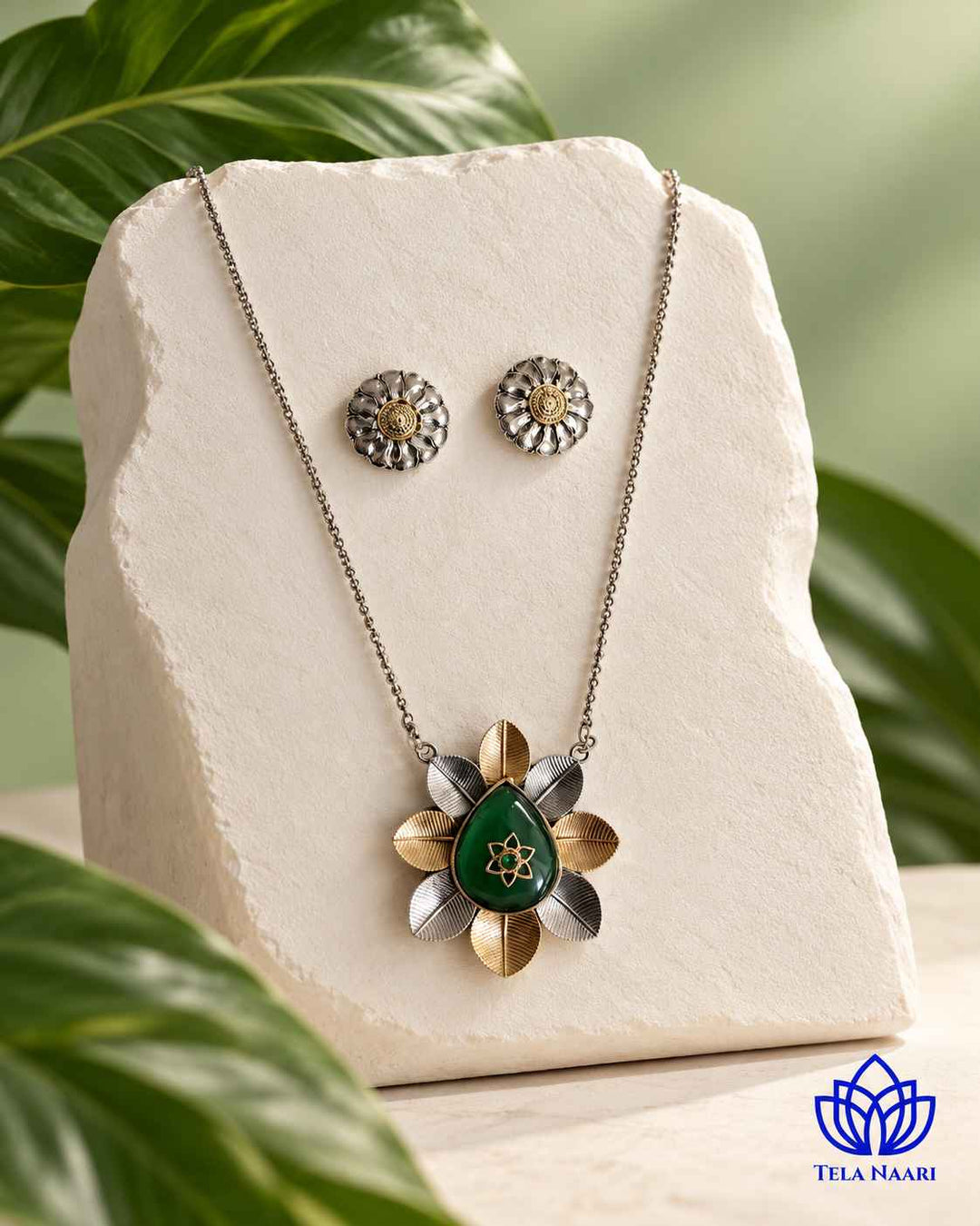 Teena Dual Tone Necklace Set