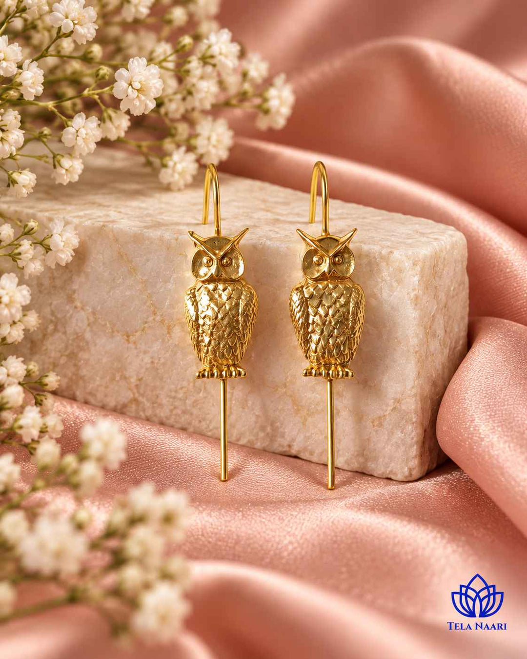 Gold Plated Owl Earcuff