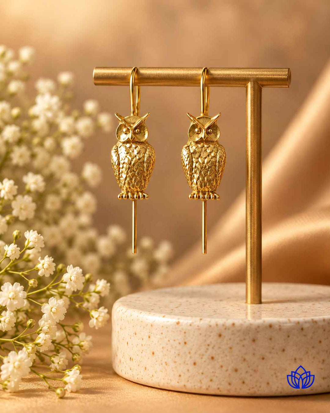 Gold Plated Owl Earcuff