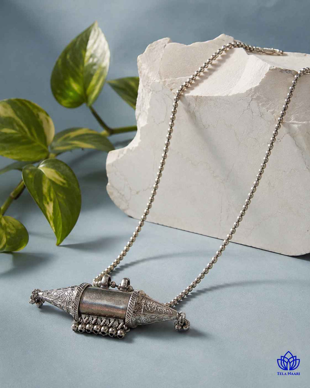 Gauri Silver Plated Necklace