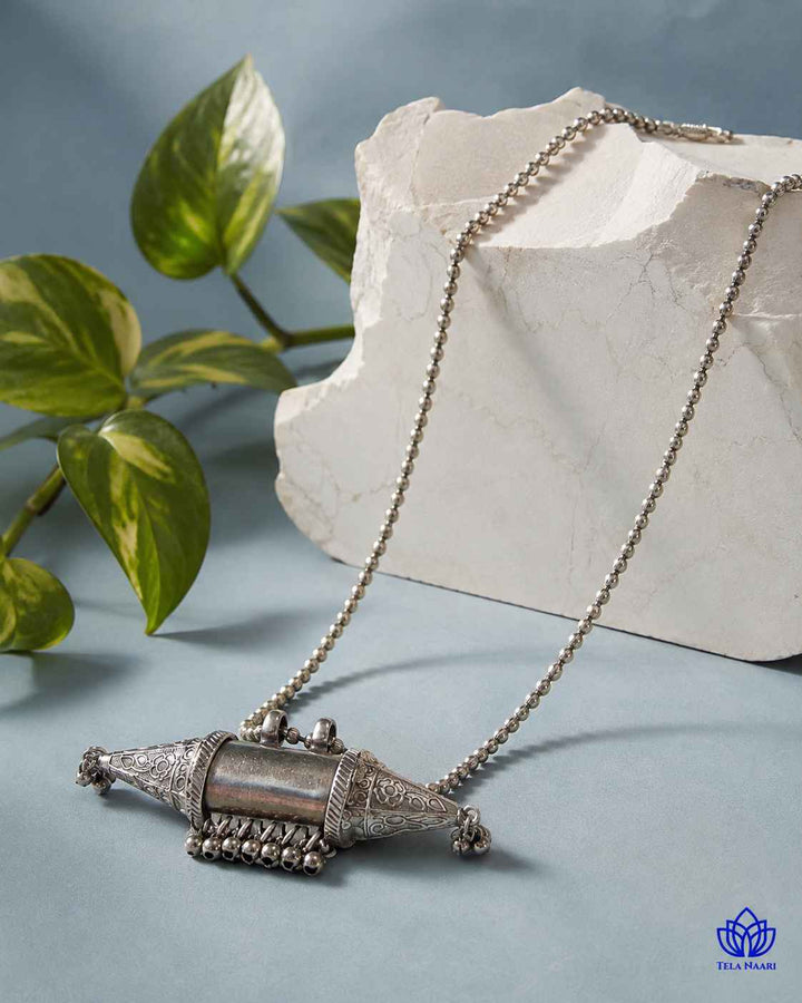 Gauri Silver Plated Necklace