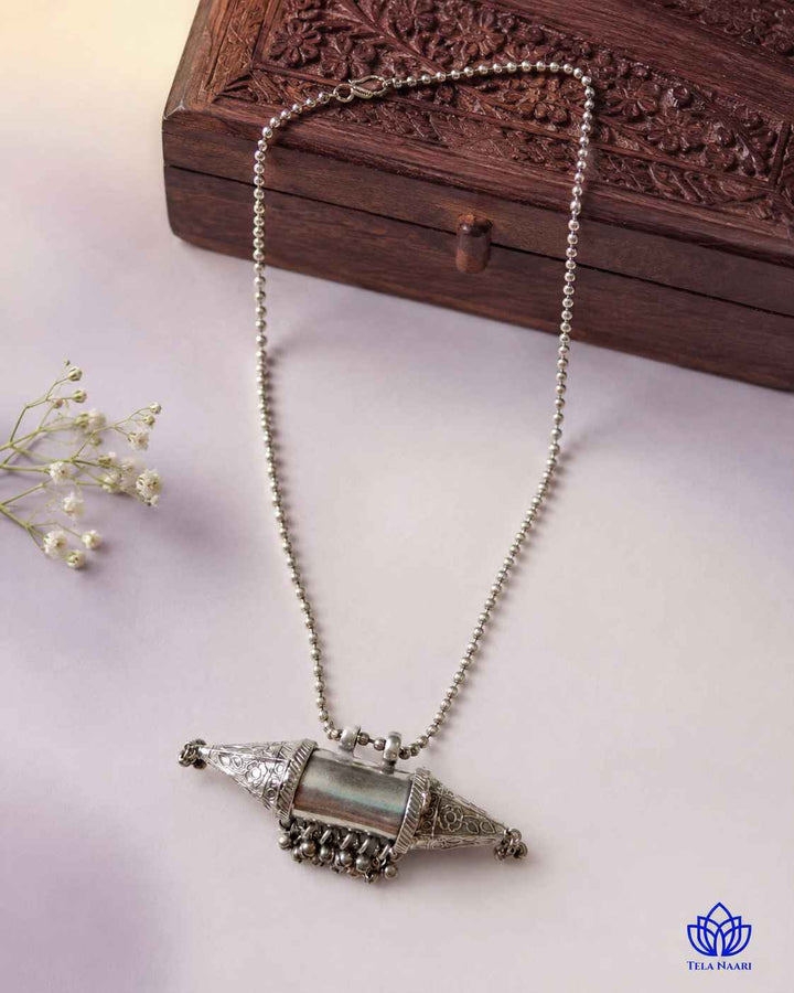Gauri Silver Plated Necklace