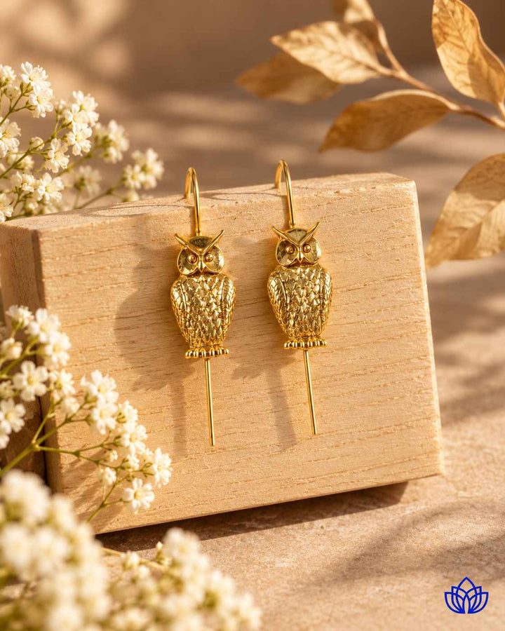 Gold Plated Owl Earcuff