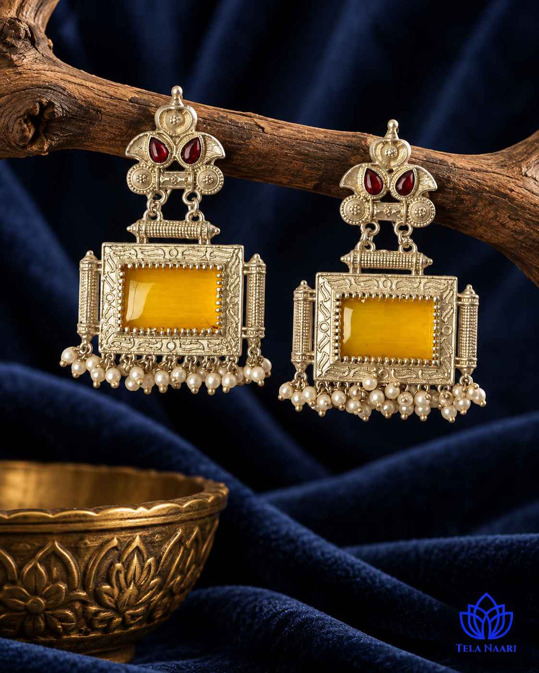 Classic Timeless Bharati Silver Pearl Oxidised Earrings
