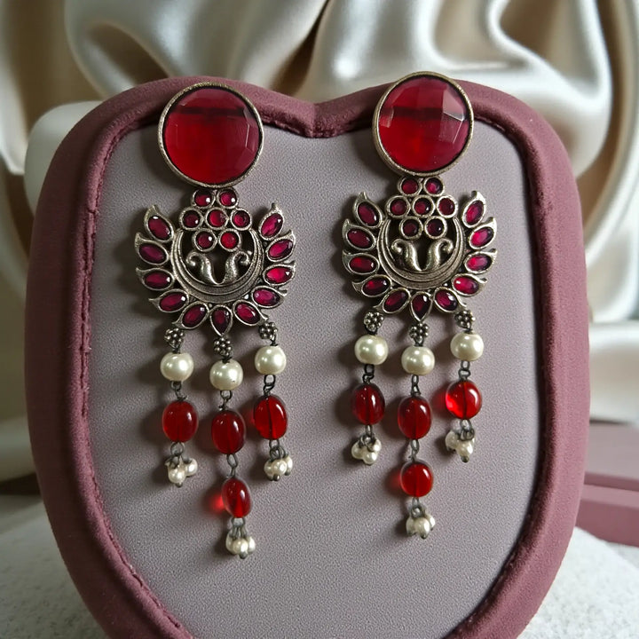 Elegant Ezrine Silver-Plated Dangler Earrings