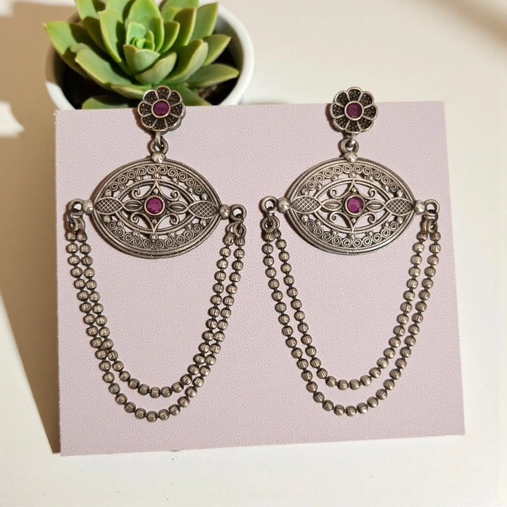 Elegant Aashvani Silver-Plated Earrings
