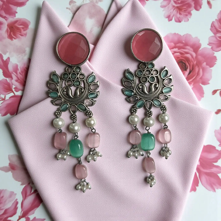 Elegant Ezrine Silver-Plated Dangler Earrings