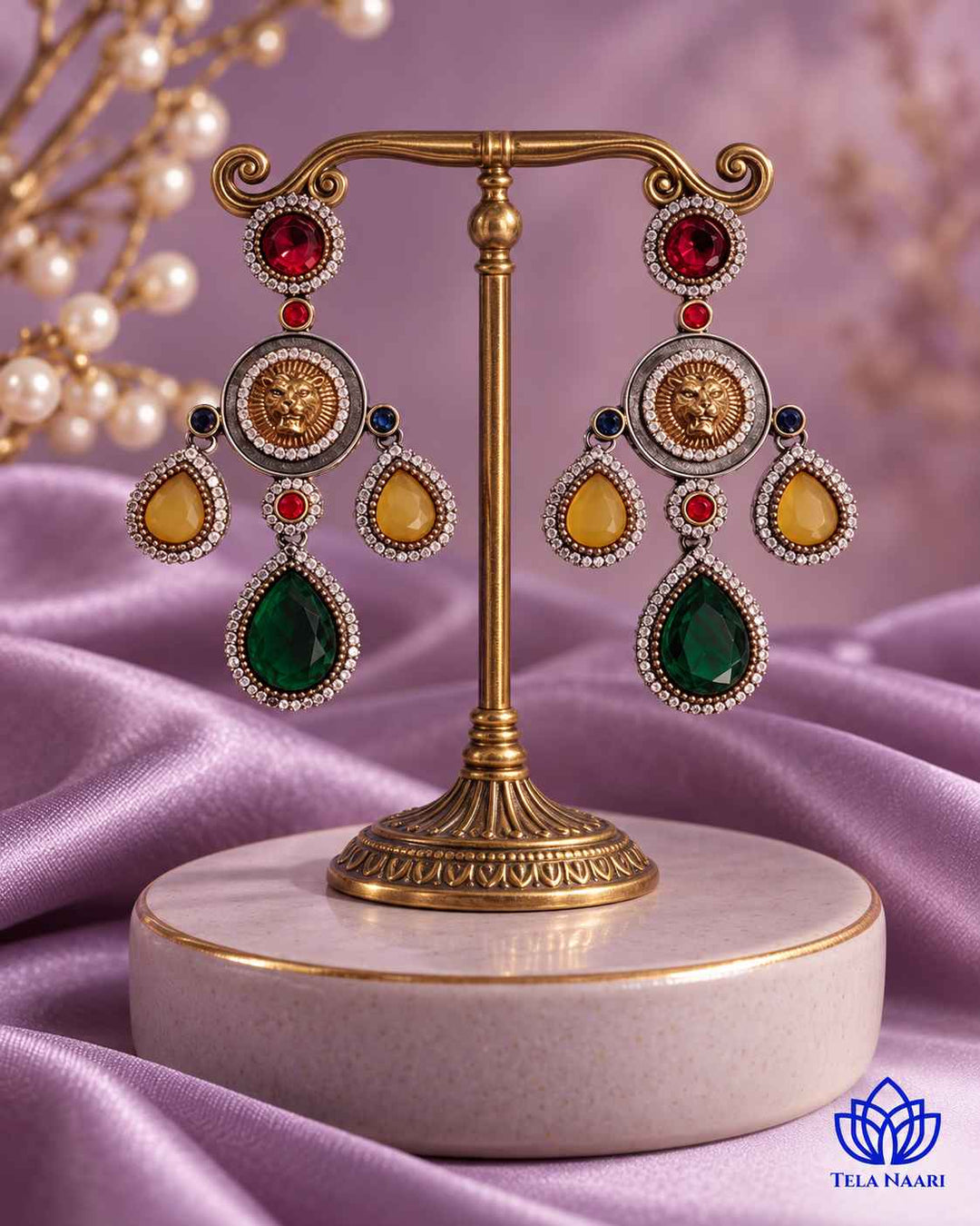 Ekta Multicolor Fusion Dual Tone Earrings
