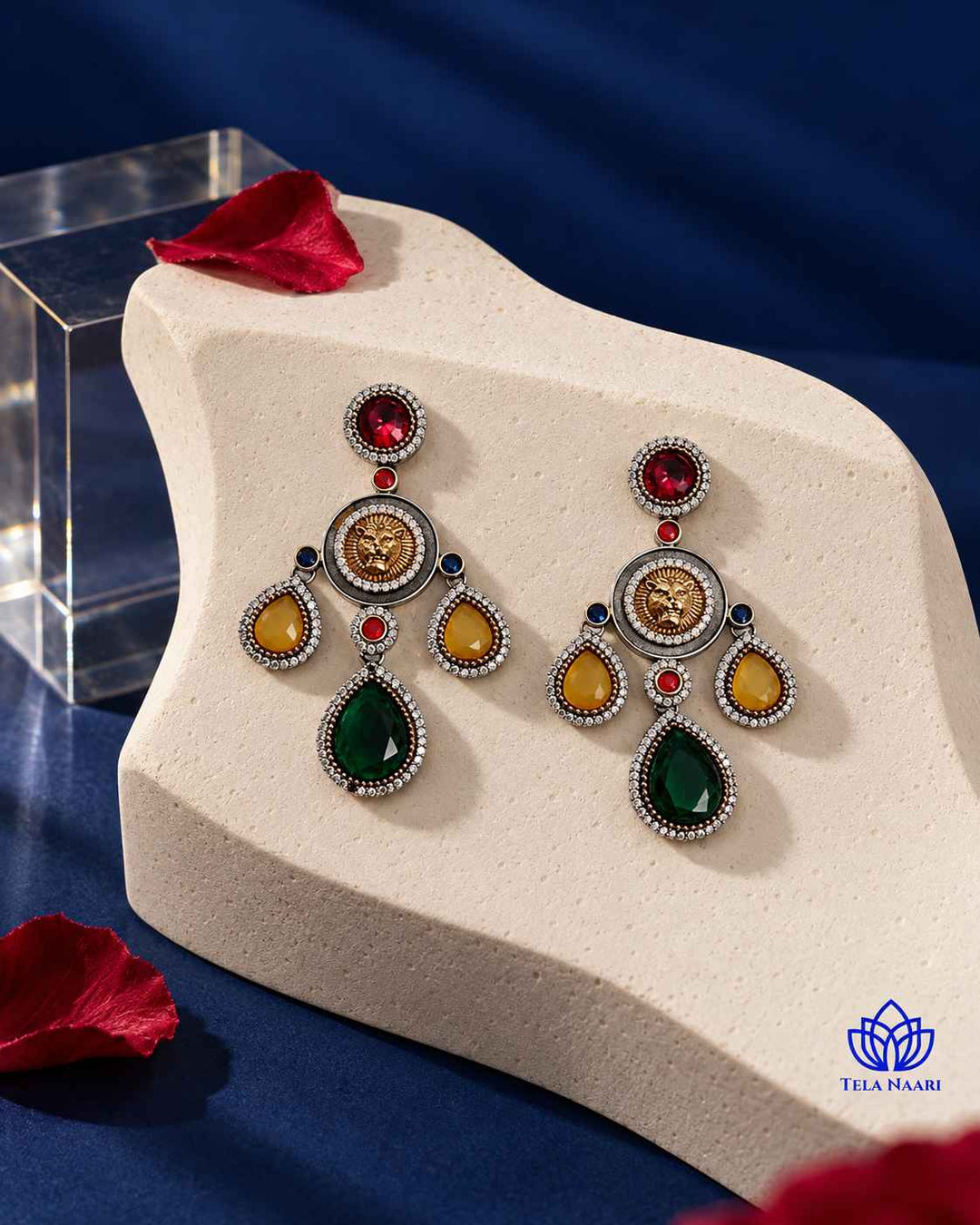 Ekta Multicolor Fusion Dual Tone Earrings