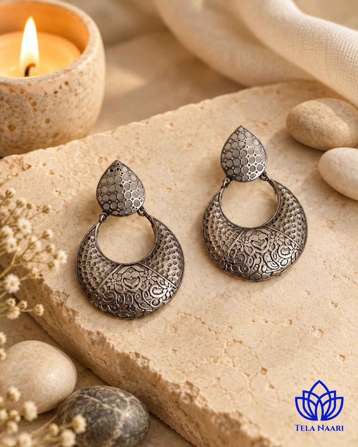 Sneha Silver Plated Choker Necklace Hasli Set