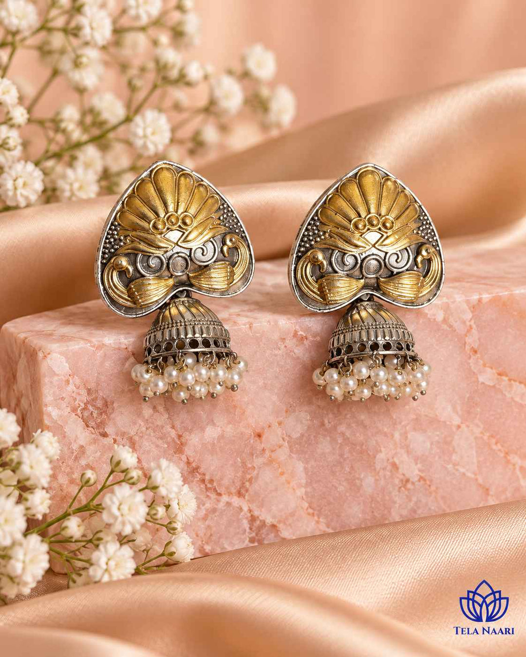 Subhangi Dual Tone Jhumka Earrings