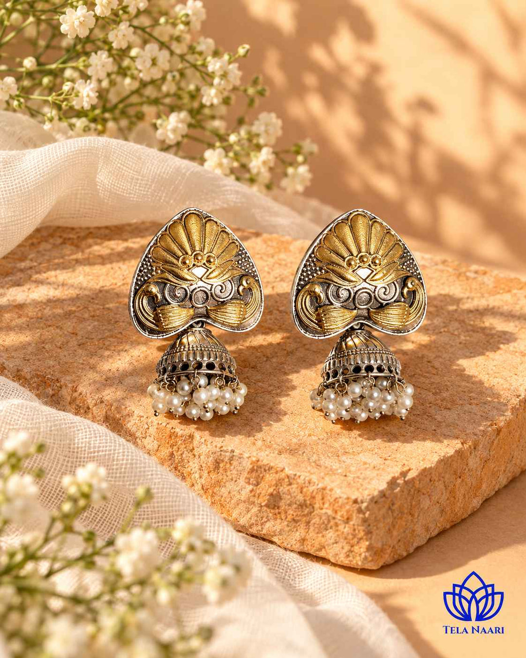 Subhangi Dual Tone Jhumka Earrings