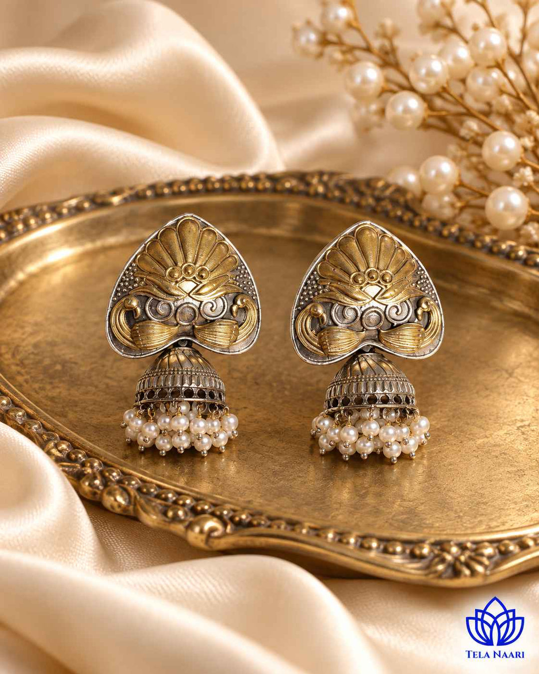 Subhangi Dual Tone Jhumka Earrings