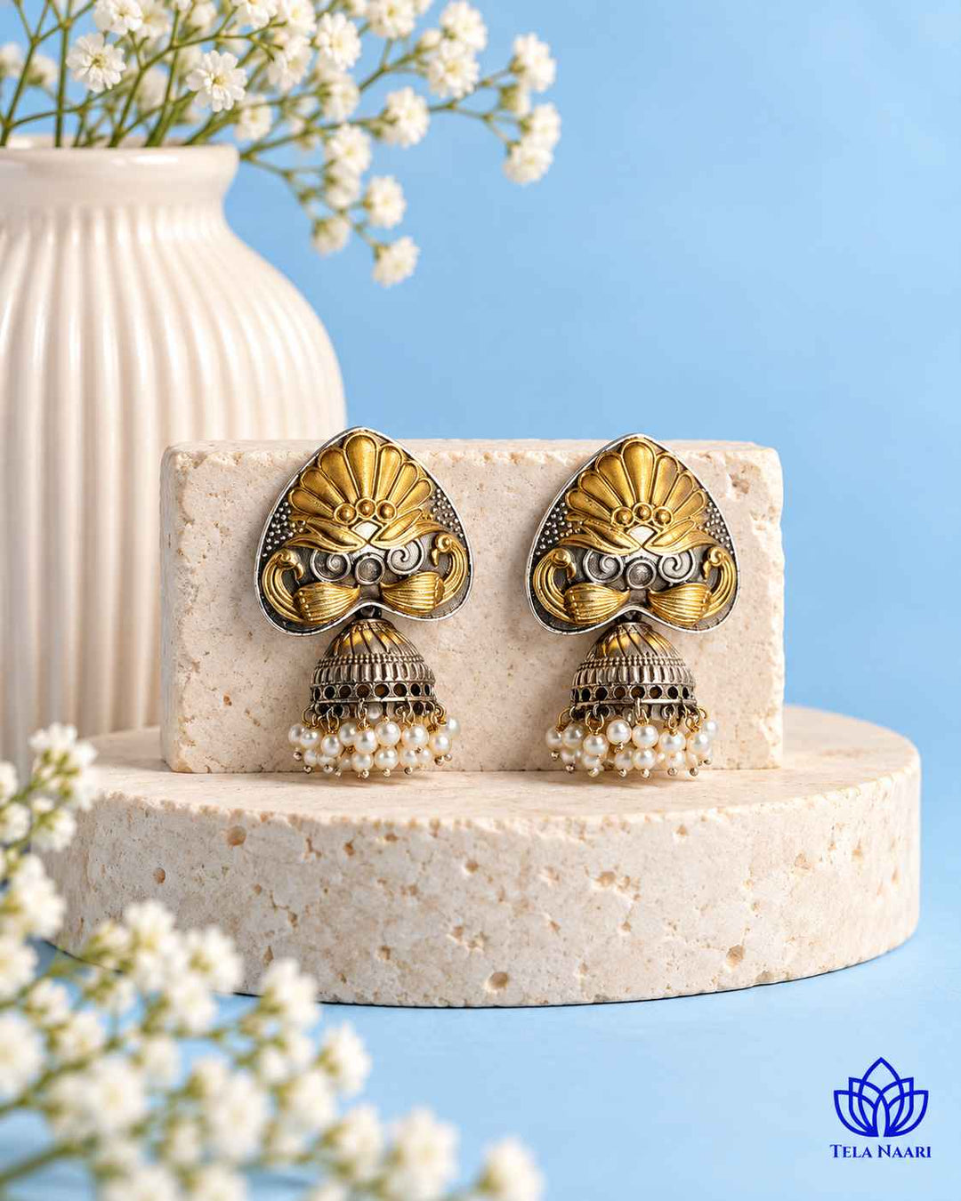 Subhangi Dual Tone Jhumka Earrings