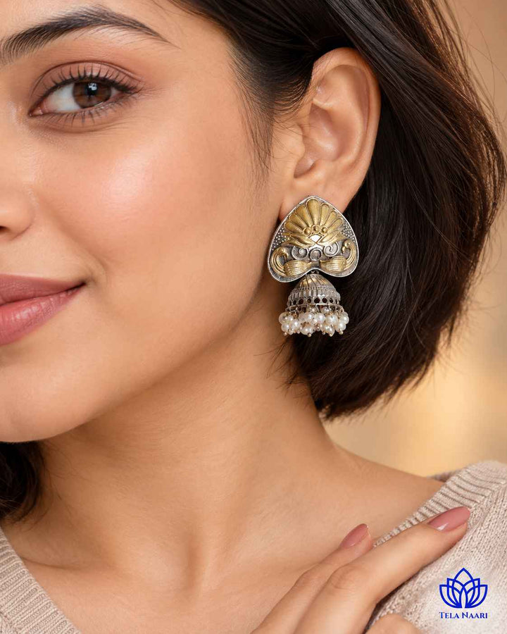 Subhangi Dual Tone Jhumka Earrings