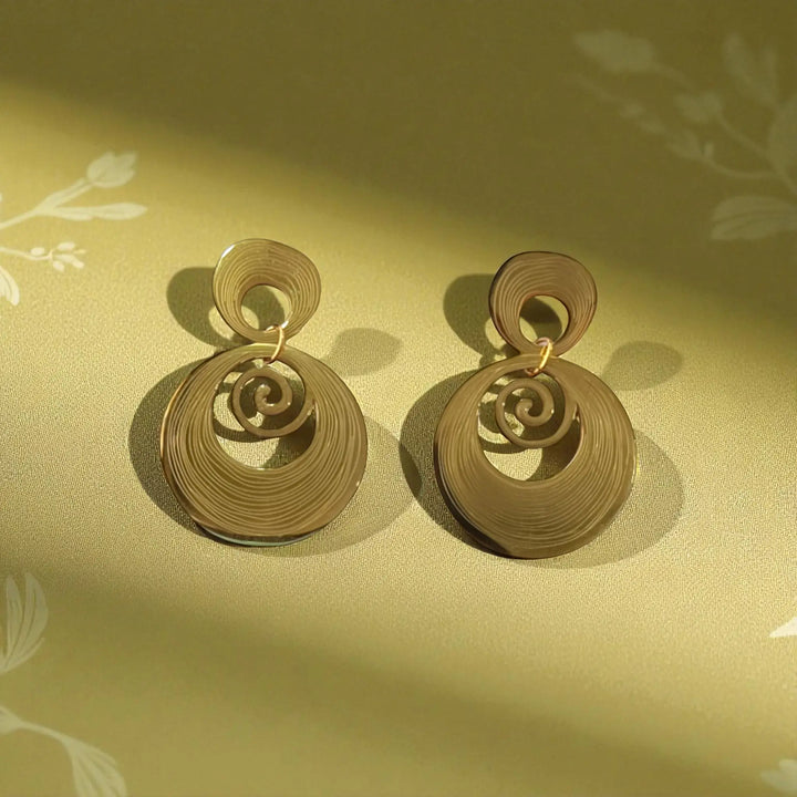 Anti-Tarnish Spiral Swirl Earrings