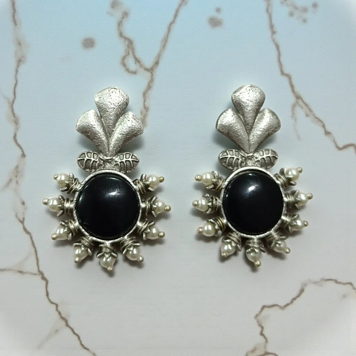 Trins Stud Silver Plated Earrings