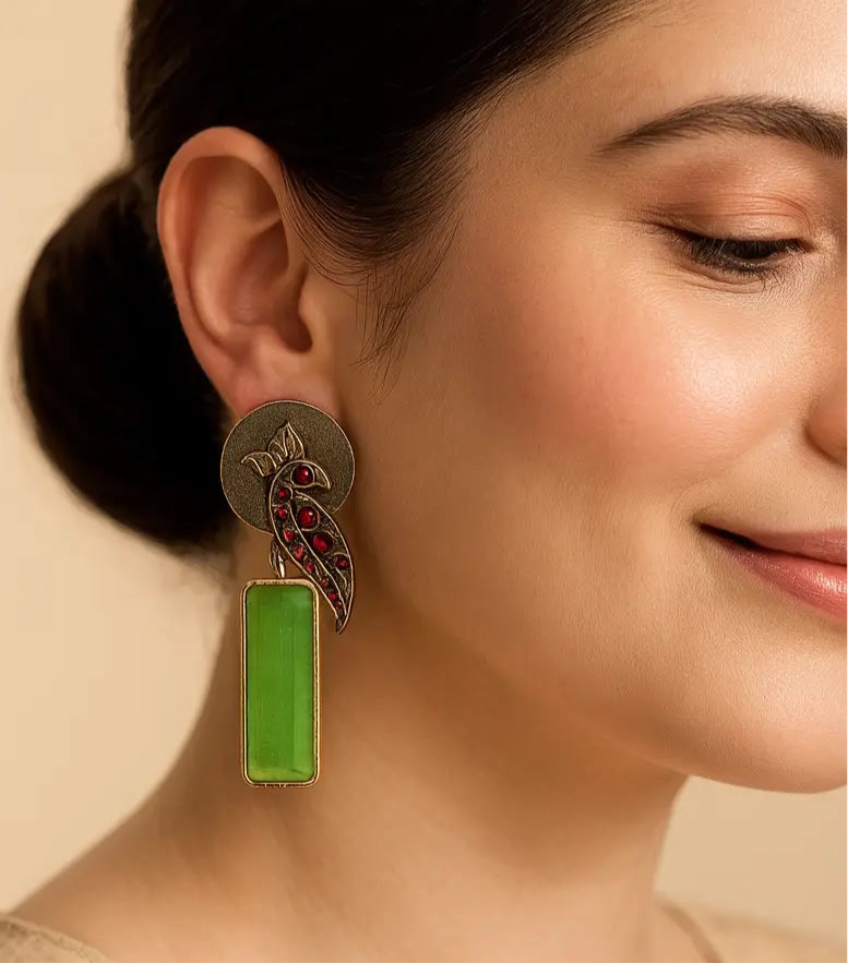 Begunia Silver Plated Earrings