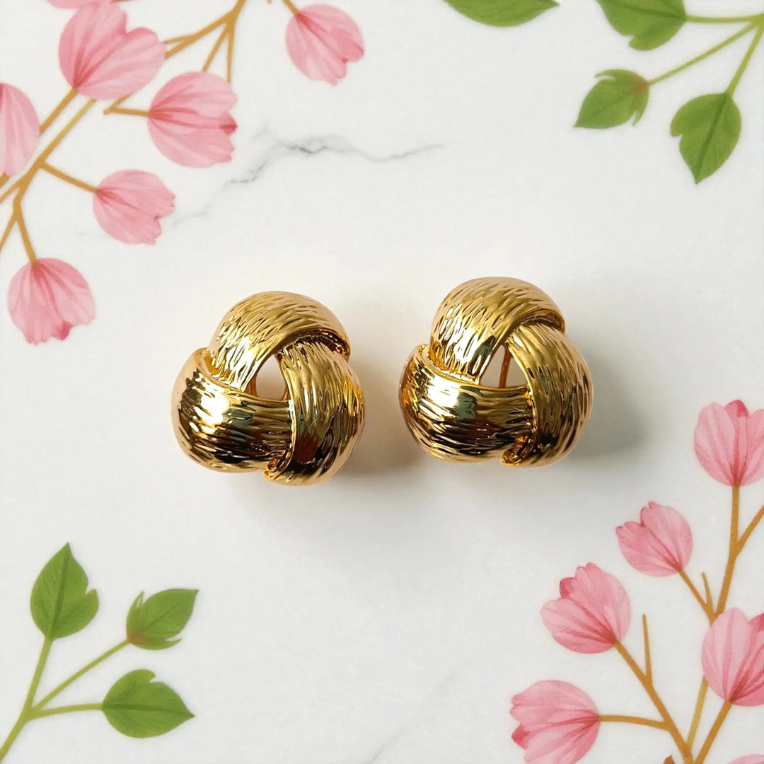 Tarnish-Free Tie Knot Earrings