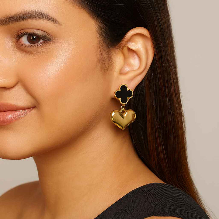 Tarnish-Free Heart Stud Earrings