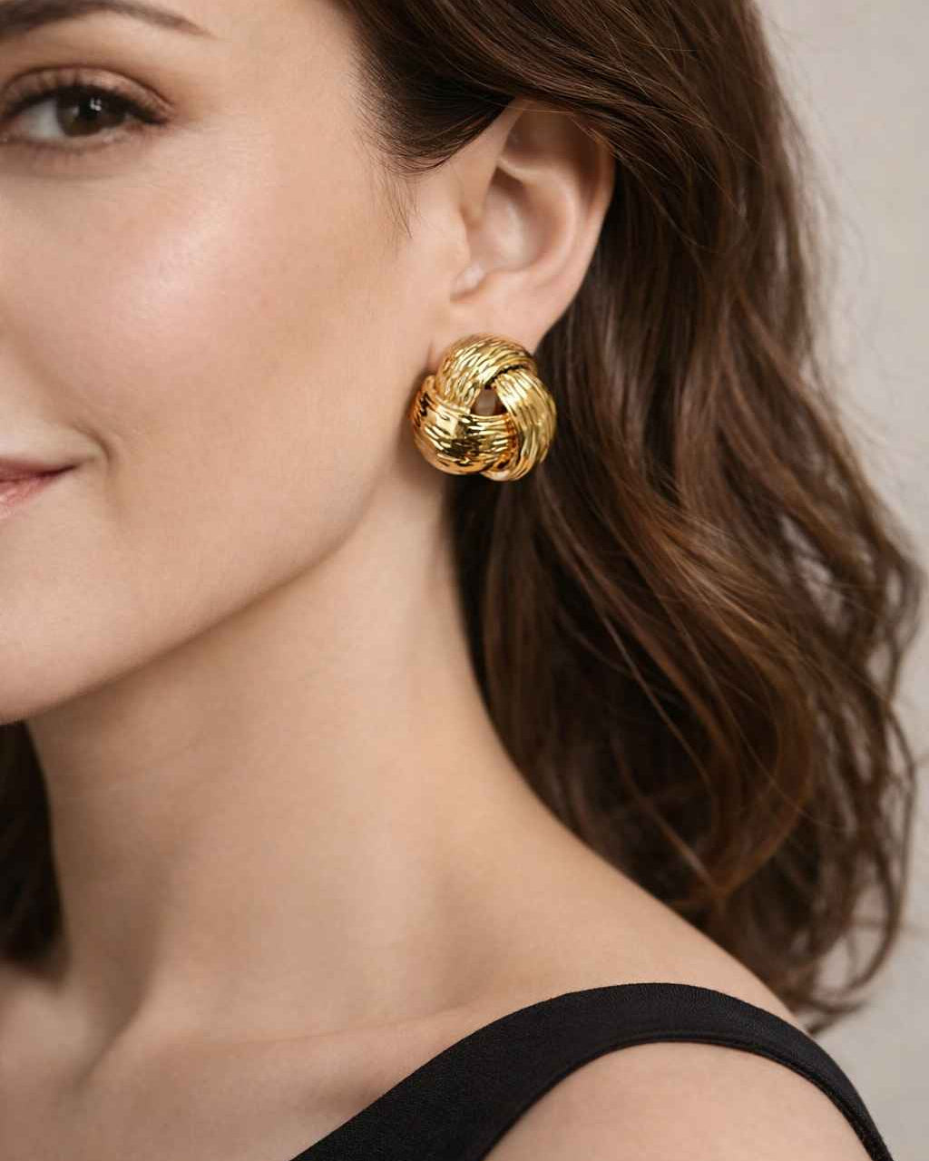 Tarnish-Free Tie Knot Earrings