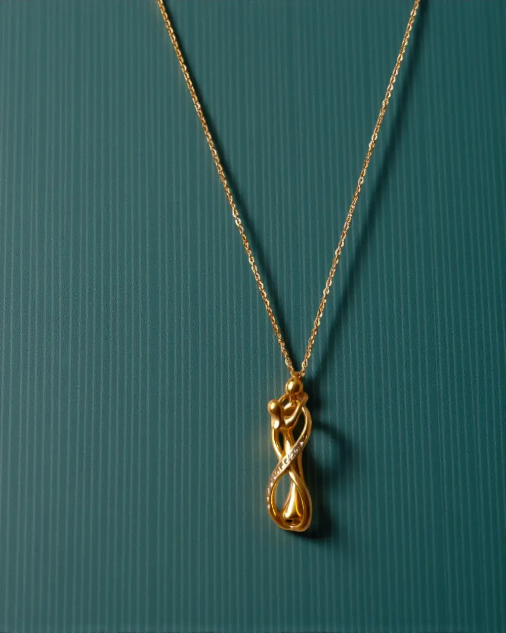 Infinity Couple Anti-Tarnish Gold Pendant Necklace
