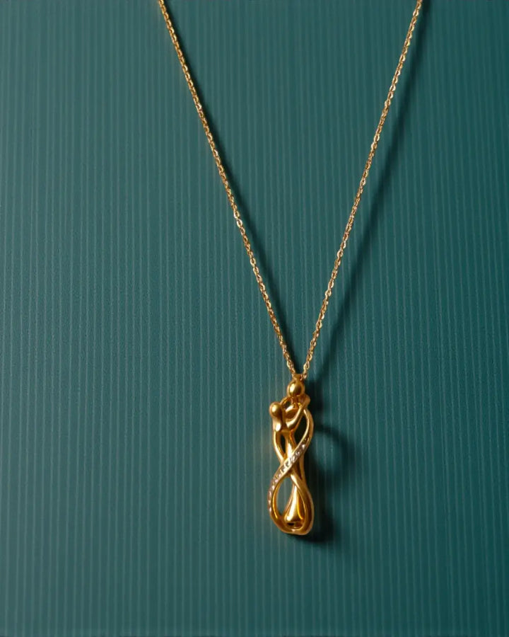 Infinity Couple Anti-Tarnish Gold Pendant Necklace
