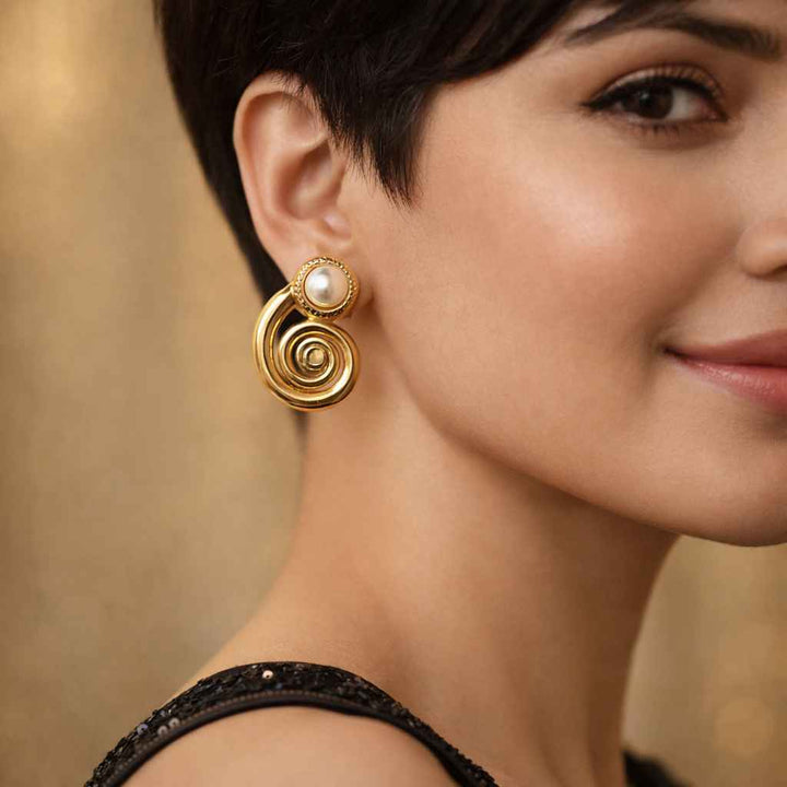 Tarnish-Free Vics Stud Earrings