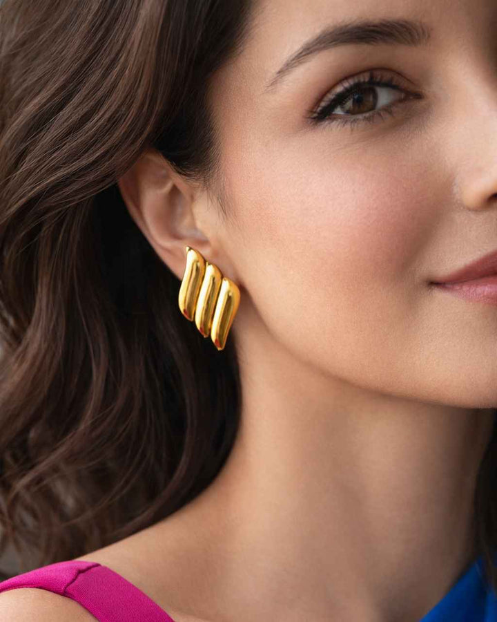 Anti-Tarnish Cilan Stud Earrings