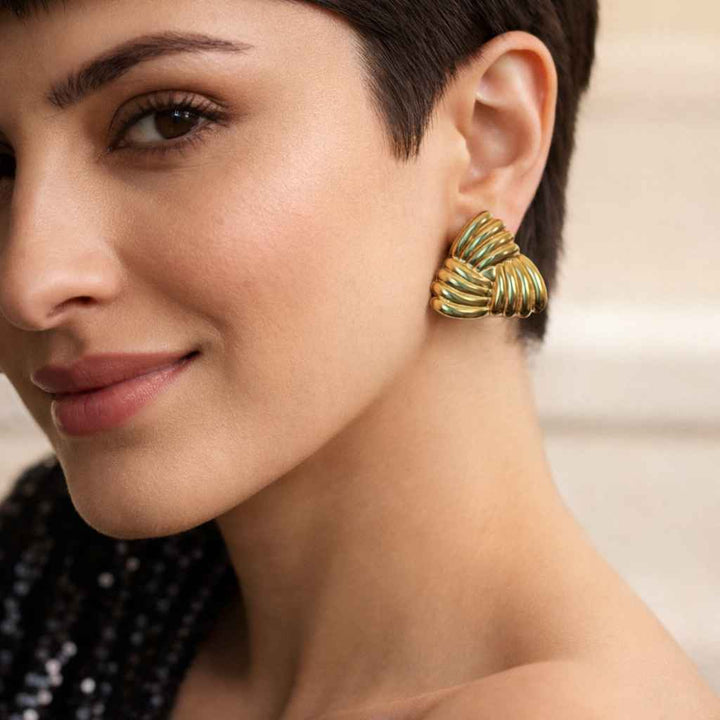 Anti-Tarnish Vina Stud Earrings