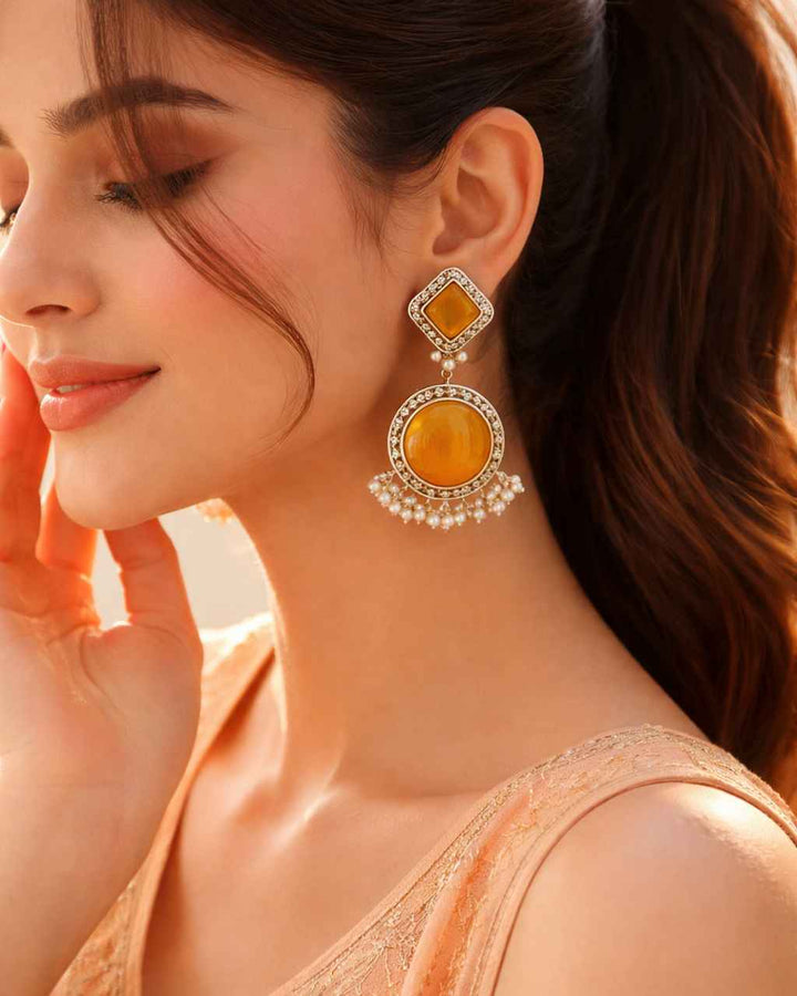 Silver Look Alike Earrings Hamiya