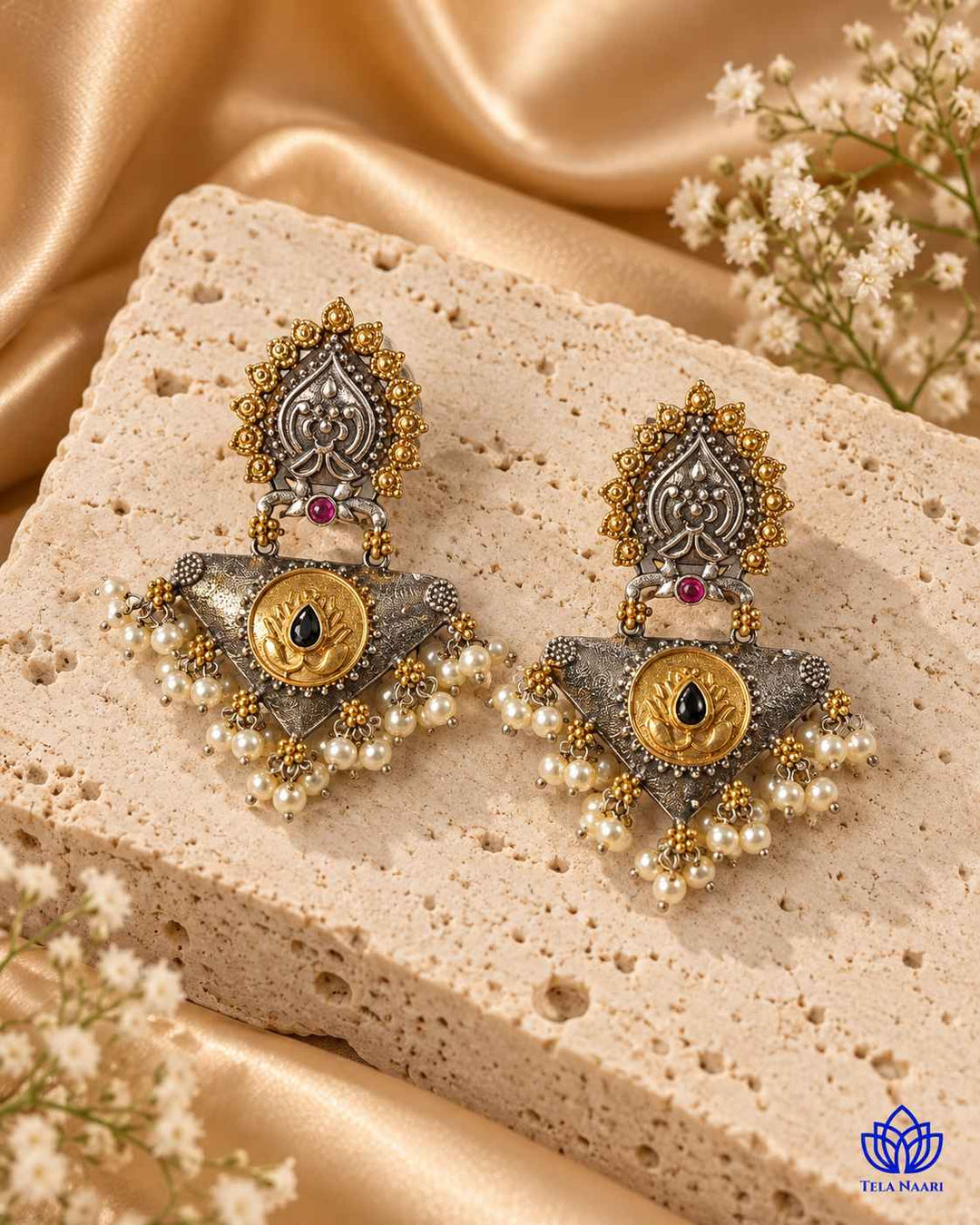 Moumita Fusion Dual Tone Earrings