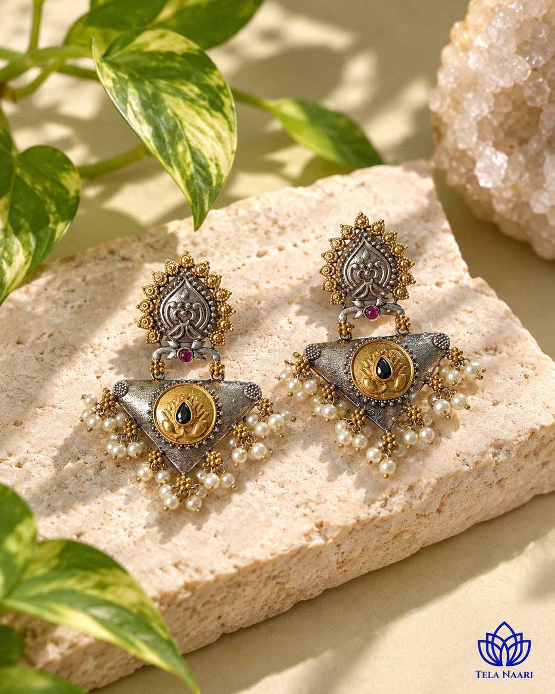 Moumita Fusion Dual Tone Earrings