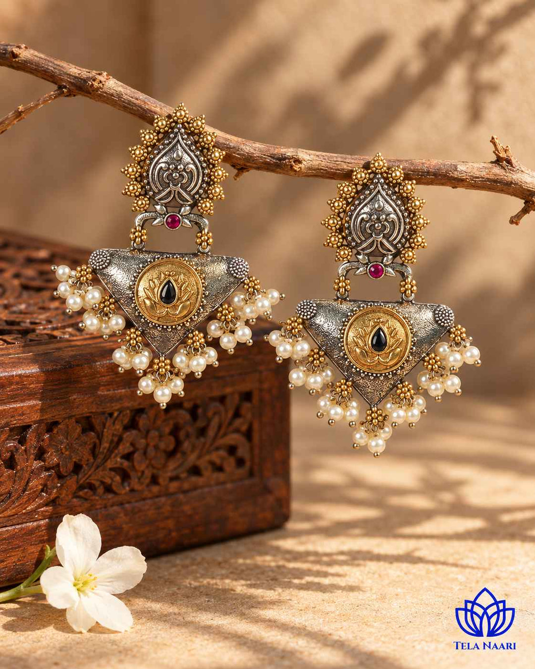 Moumita Fusion Dual Tone Earrings