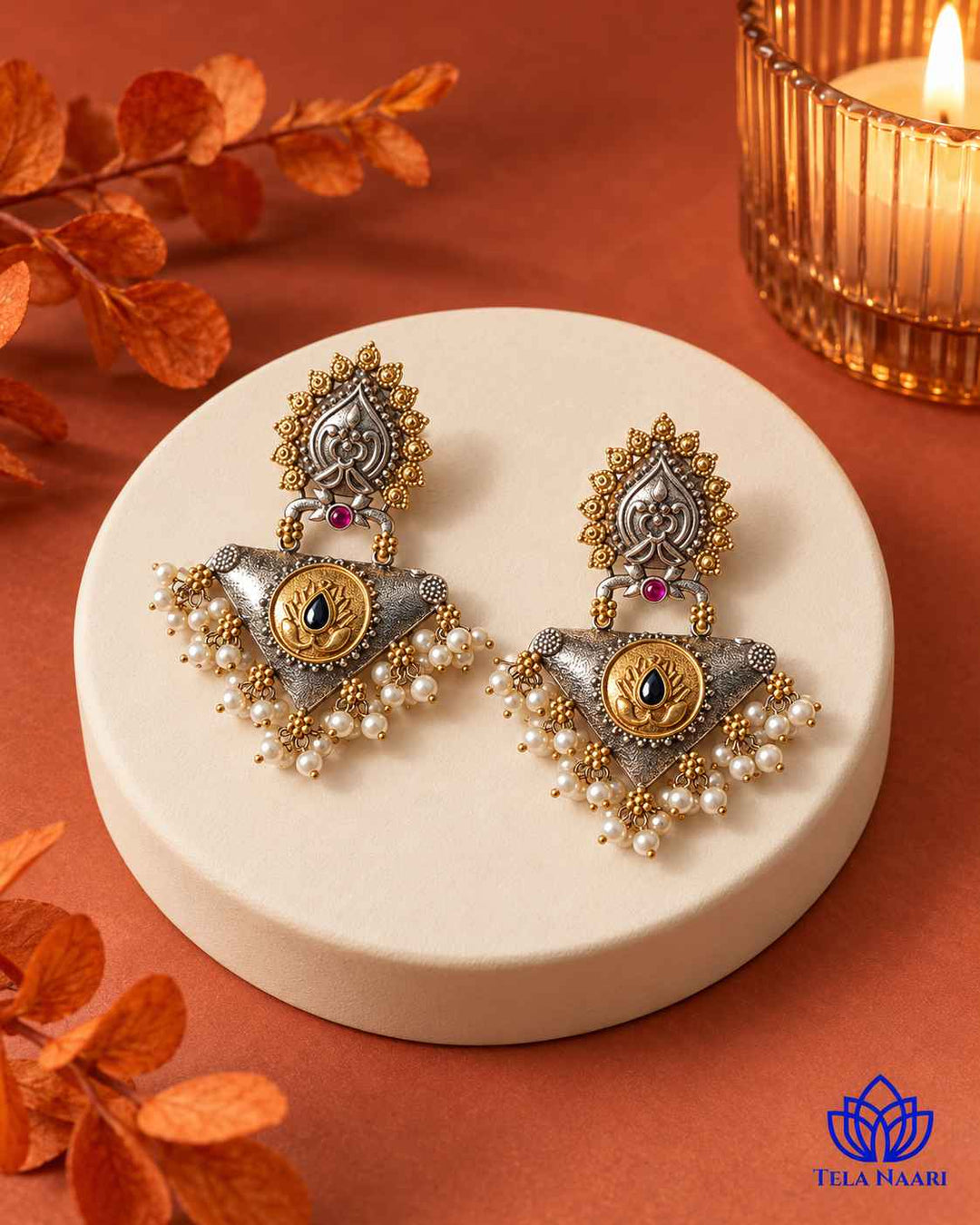 Moumita Fusion Dual Tone Earrings