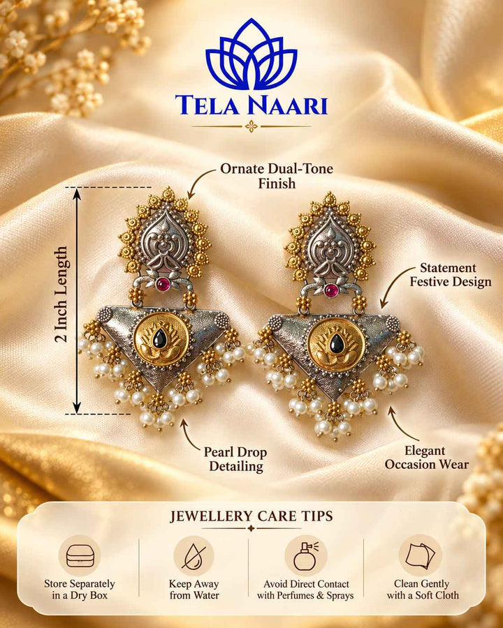 Moumita Fusion Dual Tone Earrings