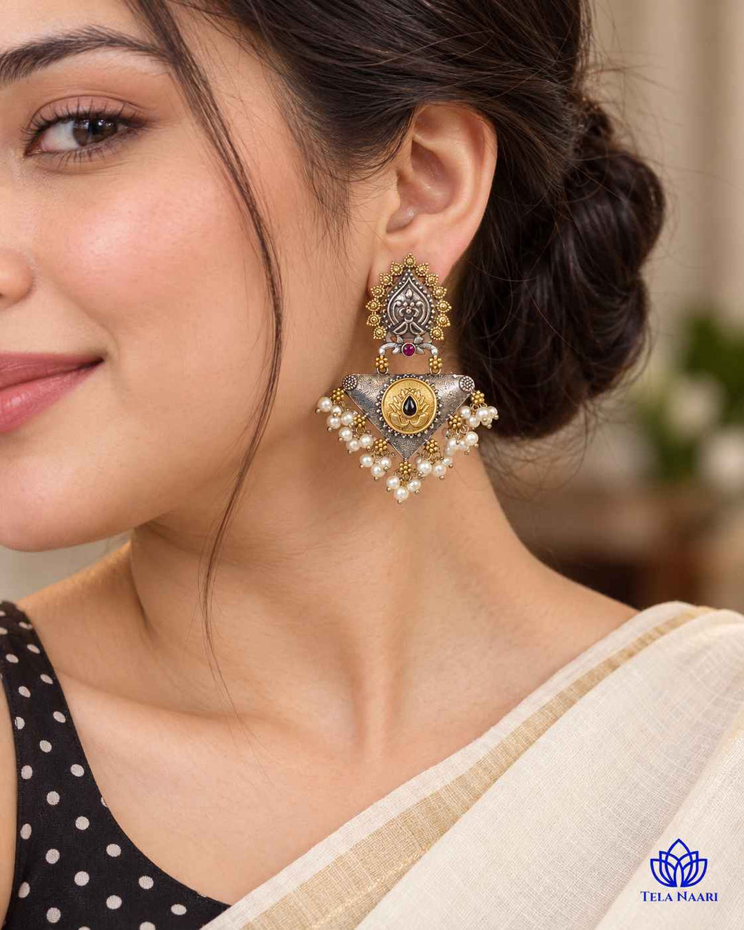 Moumita Fusion Dual Tone Earrings