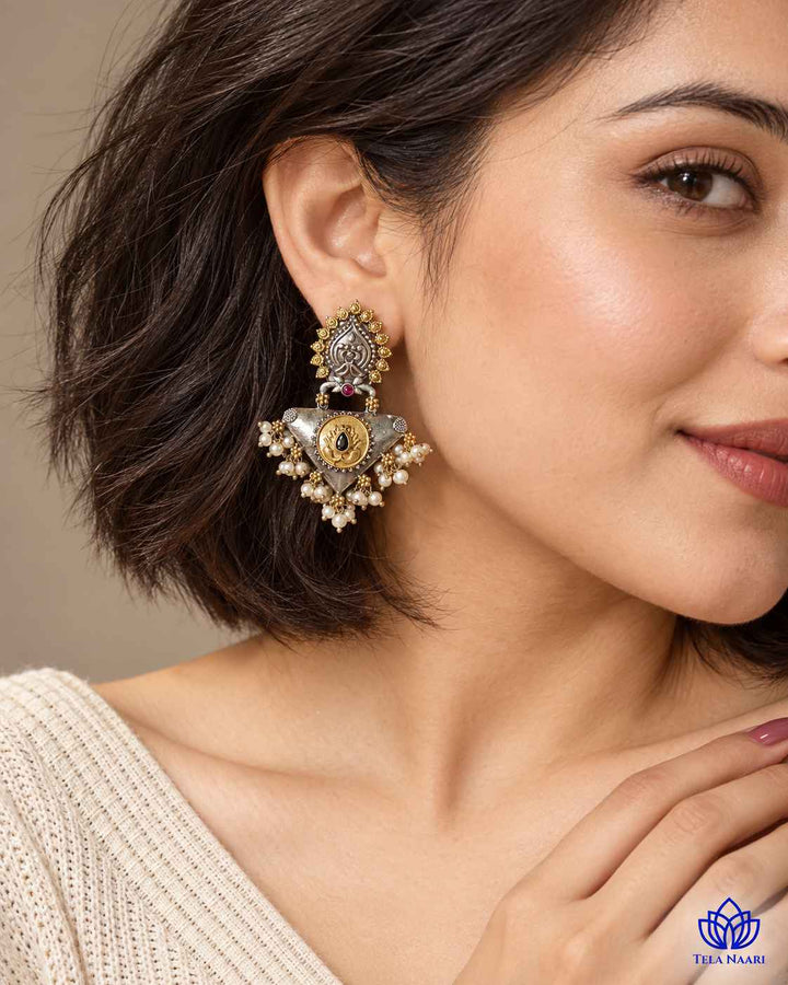 Moumita Fusion Dual Tone Earrings