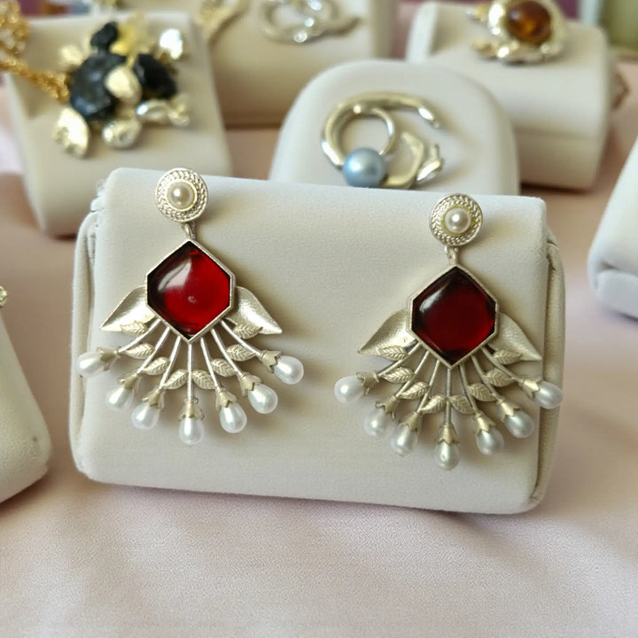 DIVYA SILVER REPLICA Dangler EARRINGS