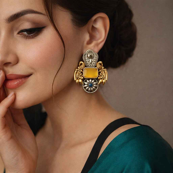 Nilofer Dual Tone Earrings