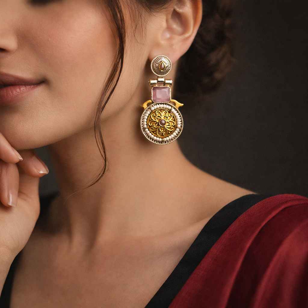 Aashiyana Dual Tone Earrings