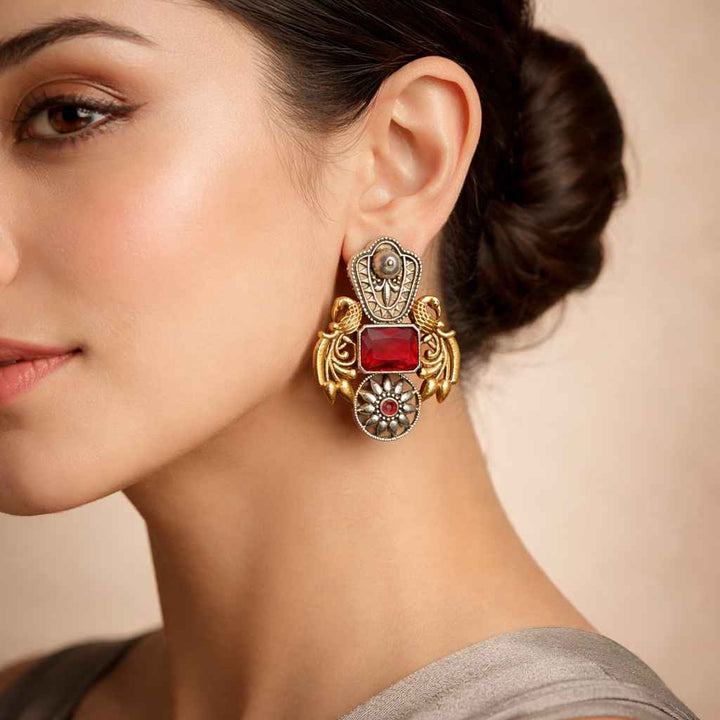 Nilofer Dual Tone Earrings