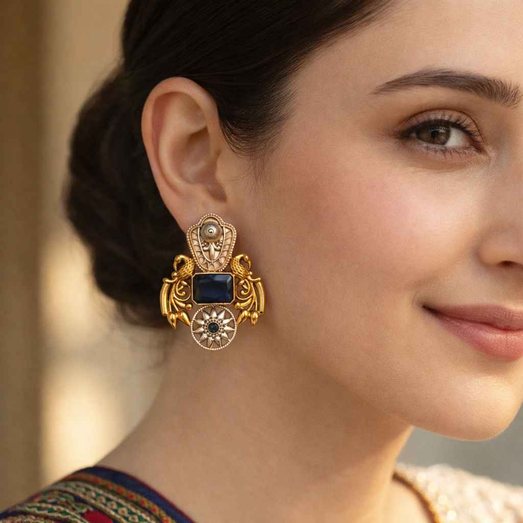 Nilofer Dual Tone Earrings