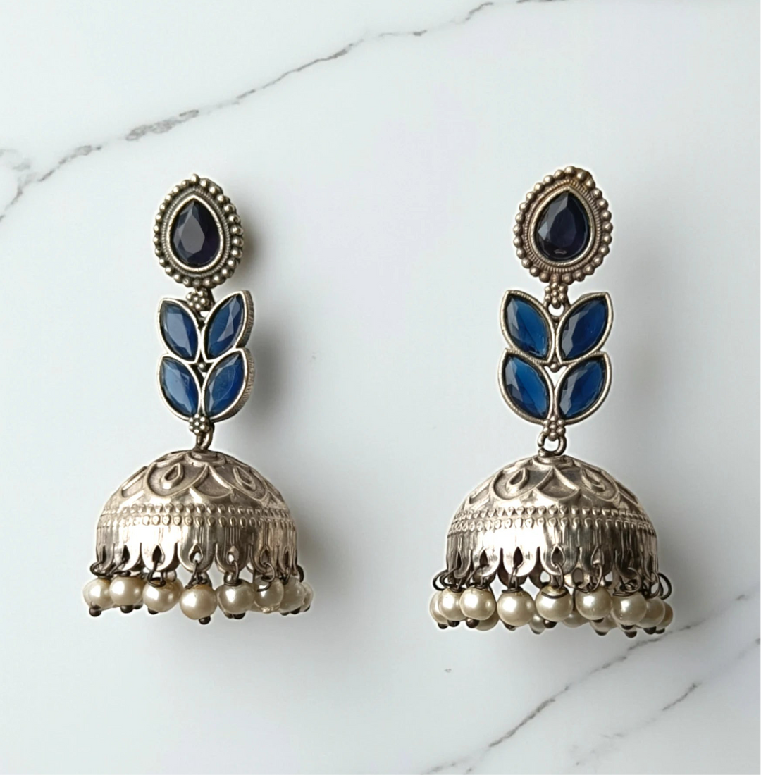 Vikita Silver-Plated Jhumki Earrings